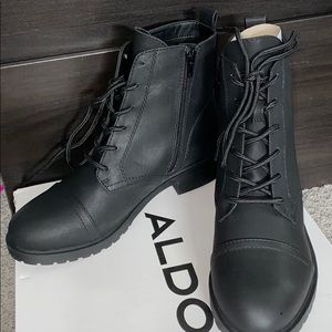 ALDO black combat boots